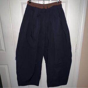 Woman’s Navy and Brown Pants